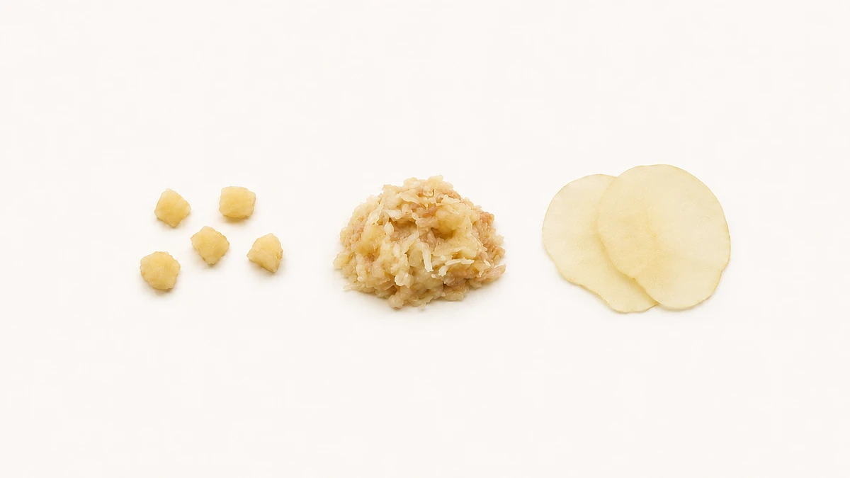 Apple for babies (12 months old): Soft-cooked bite-sized pieces, grated raw, or thin slices