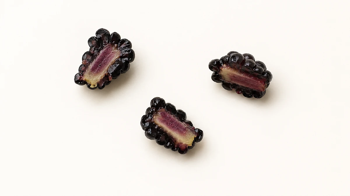 Blackberry for babies (9 months old): Halved or flattened soft berries