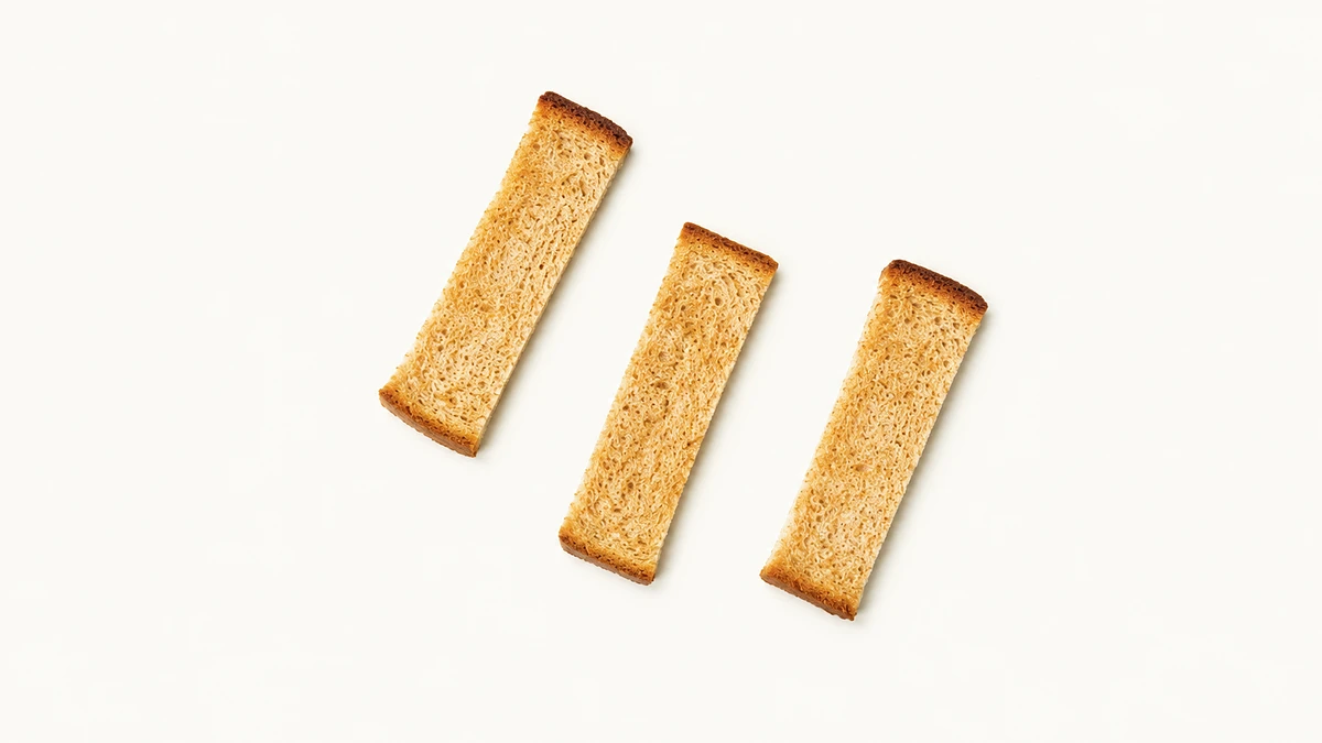 Bread for babies (6 months old): Toasted finger strips