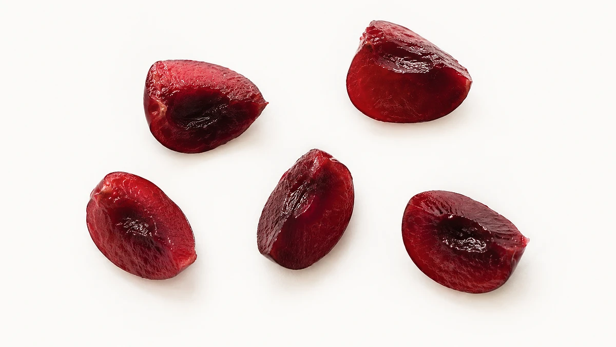 Cherry for babies (9 months old): Pitted and quartered lengthwise