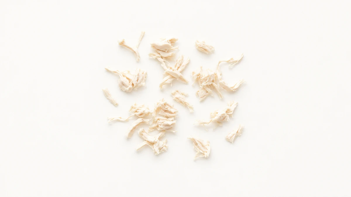 Chicken for babies (9 months old): Finely shredded