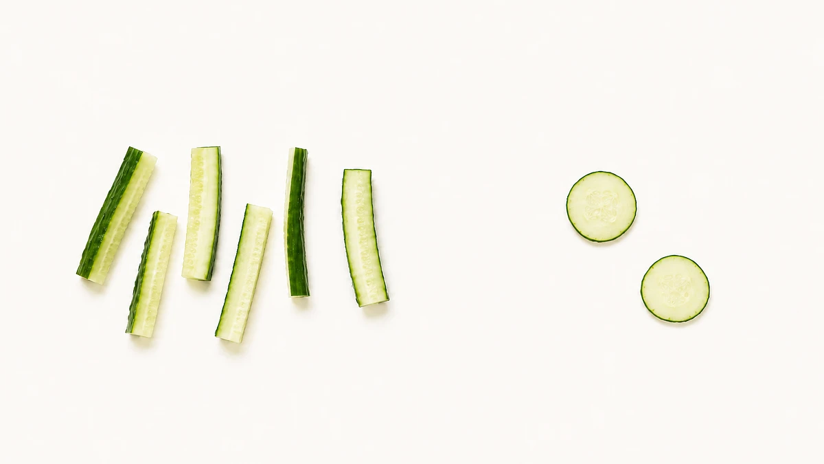 Cucumber for babies (12 months old): Thin batons or thin slices
