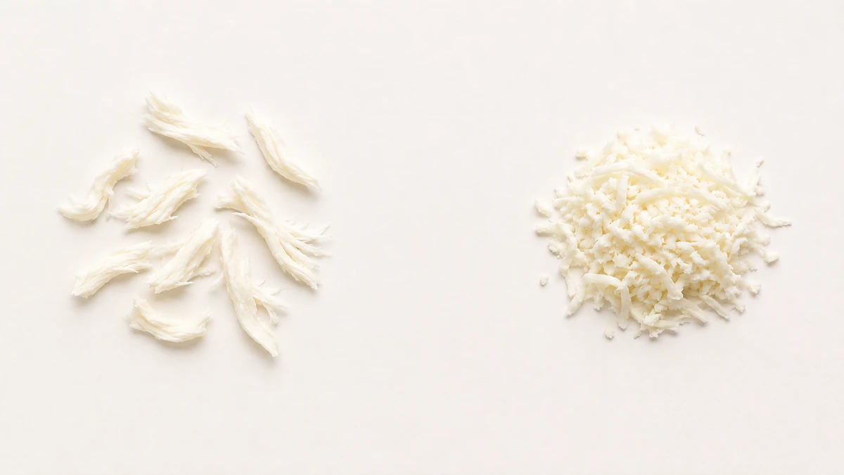 Mozzarella for babies (6 months old): Torn small soft pieces or grated