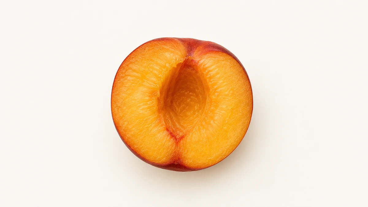 Nectarine for babies (6 months old): Large pitted half or wedge, skin on