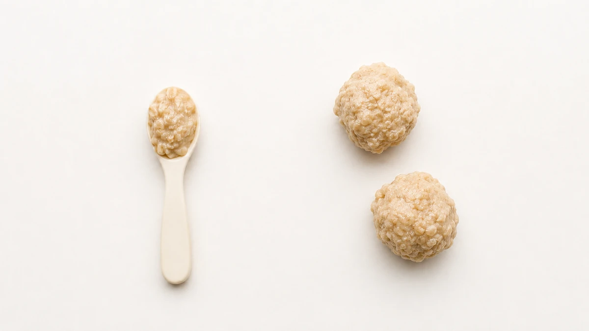 Oatmeal for babies (6 months old): Thick porridge or soft balls