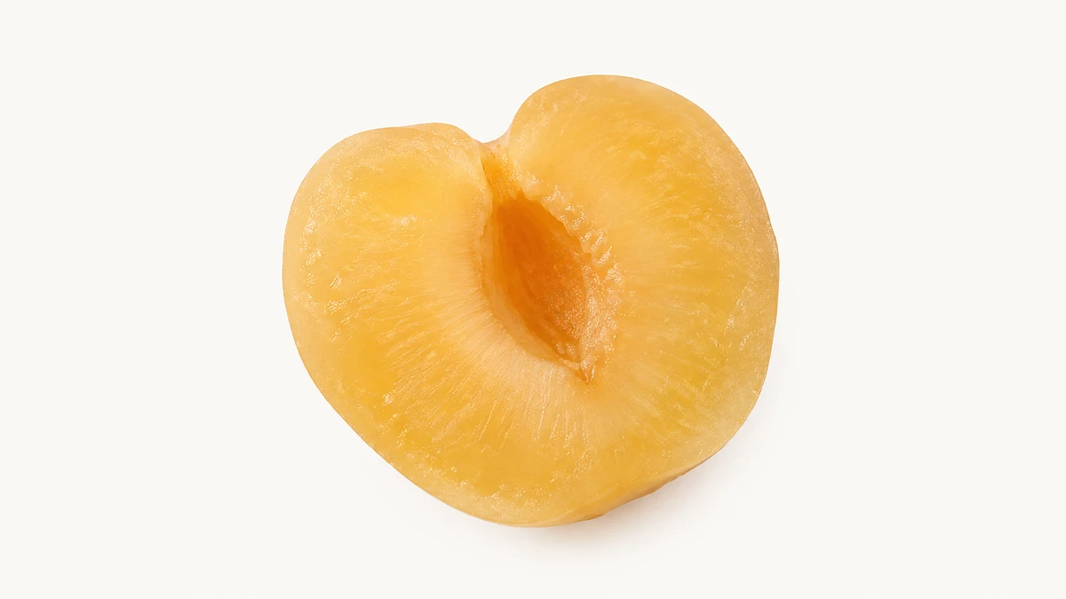 Plum for babies (6 months old): Large stoned half or wedge, peeled