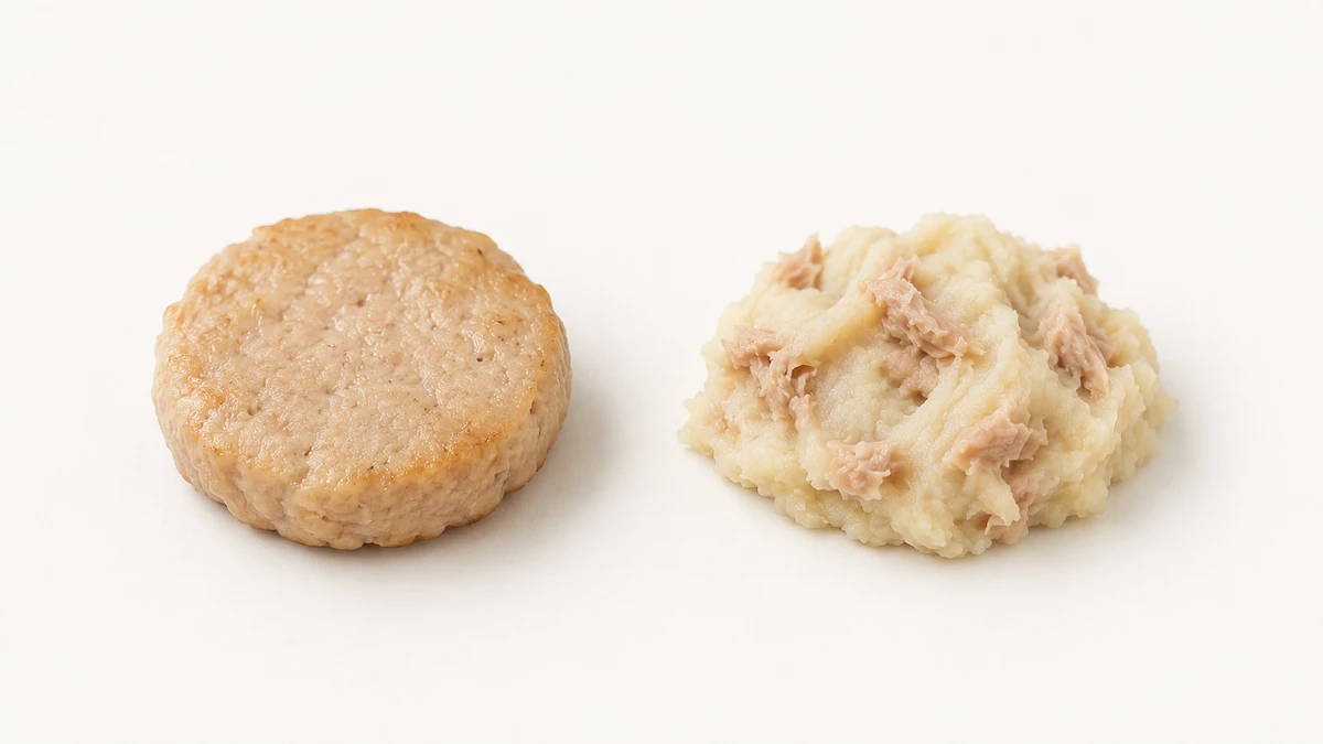 Tuna for babies (6 months old): Moist tuna stirred into soft food, or a big soft patty
