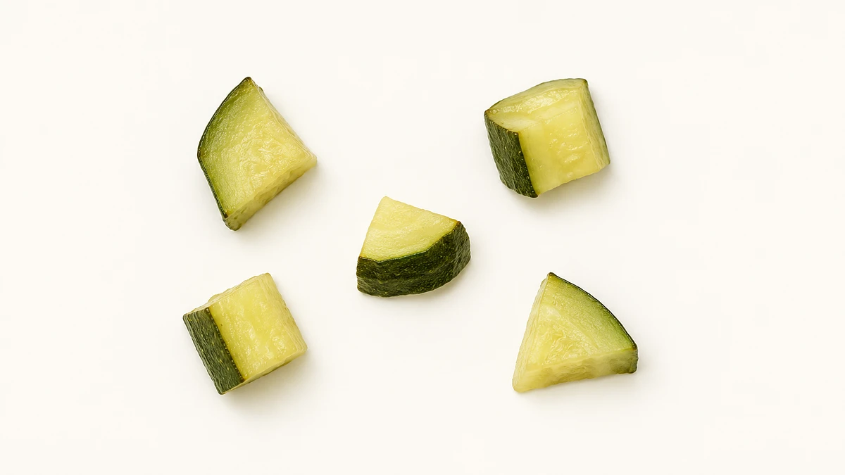 Zucchini for babies (9 months old): Small soft pieces